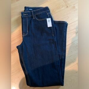 NWT Old Navy Straight High Rise Jeans | Dark Blue 6 Petite